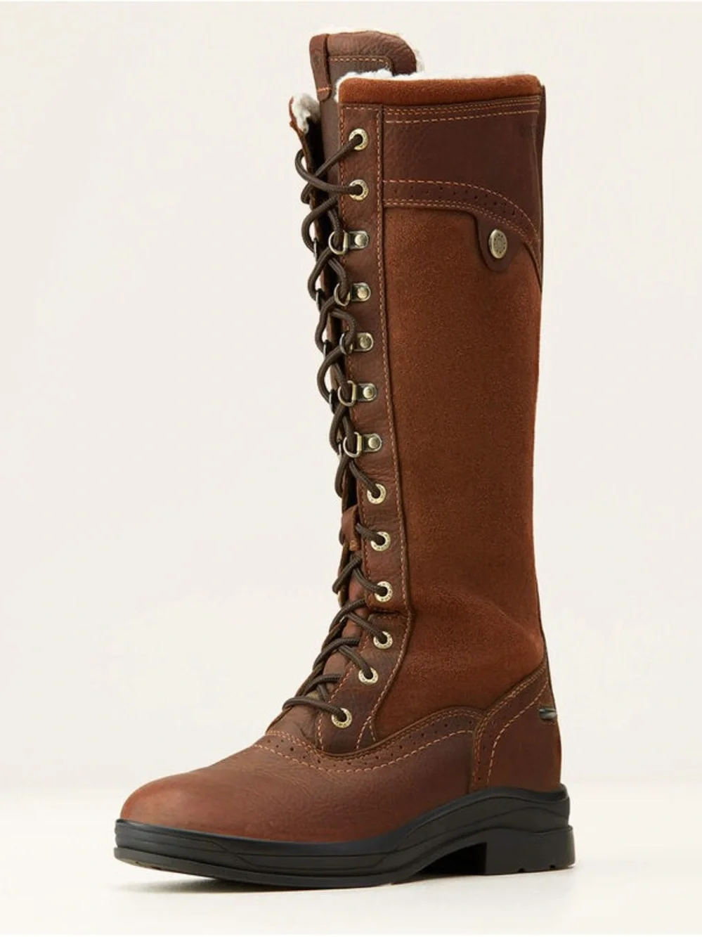 Ariat Women's Tall Brown Lace-Up Winter & Rain Boot